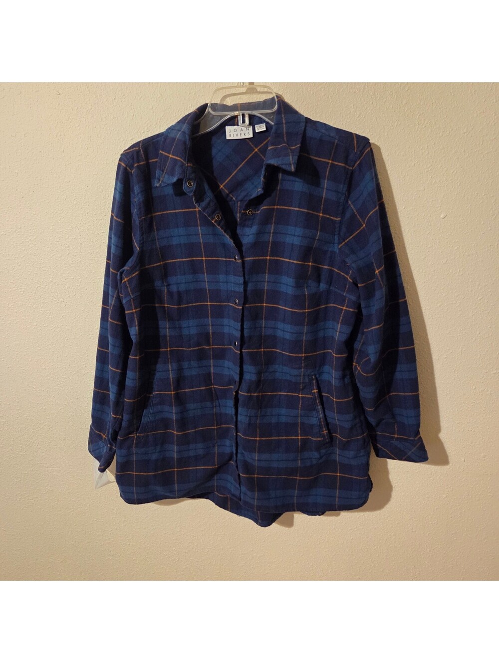 Joan rivers blue plaid shirt